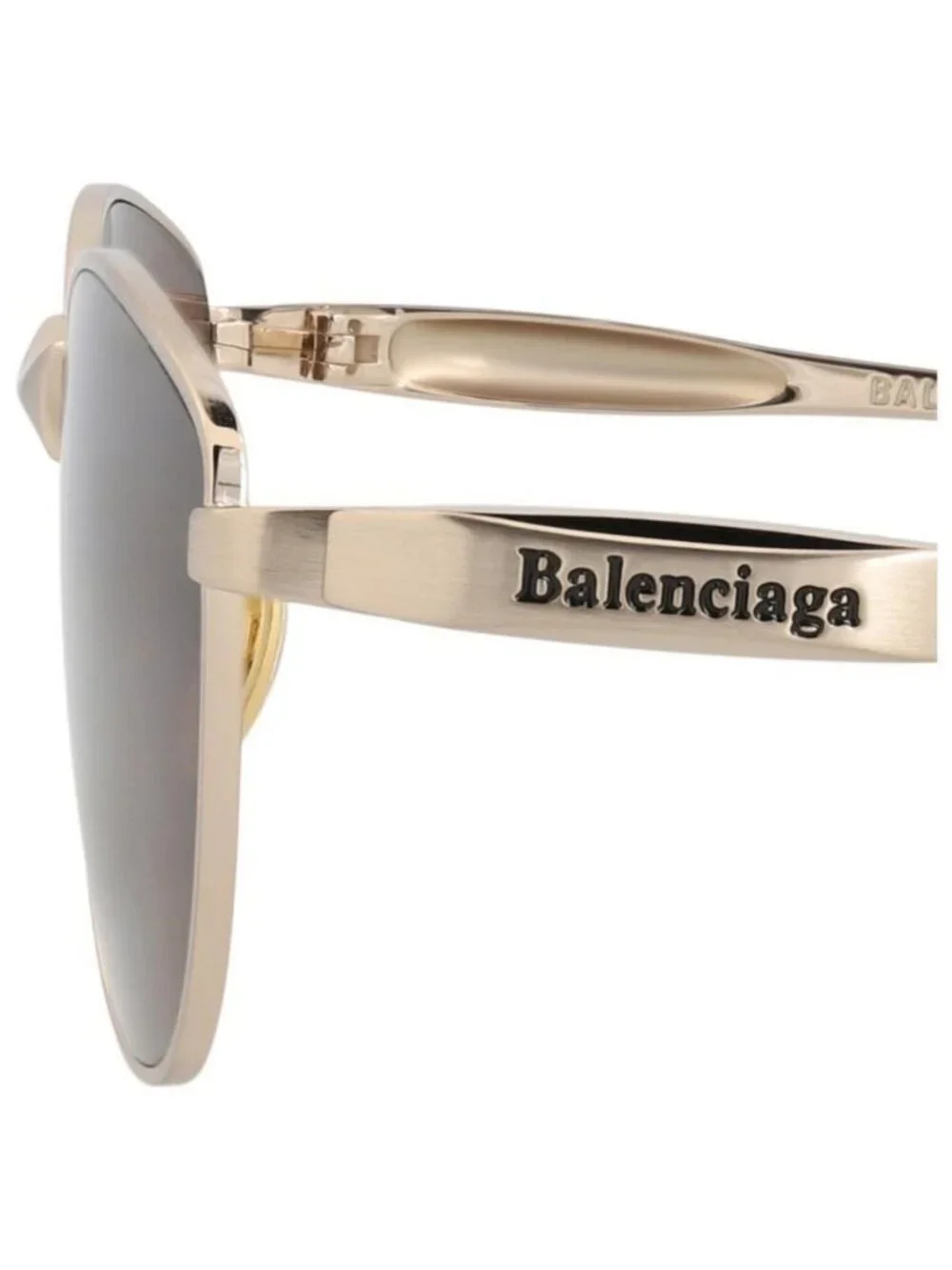 New Balenciaga Womens Cat Eye Gold Gold Brown Fashion Designer Sunglasses